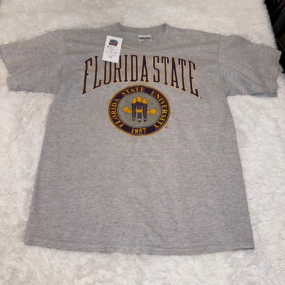 Danaggers Florida State T Shirt Mens Medium Gray Excellent Vintage FSU Seal Tee